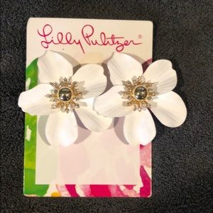 NWT Lilly Pulitzer oversized orchid Earrings